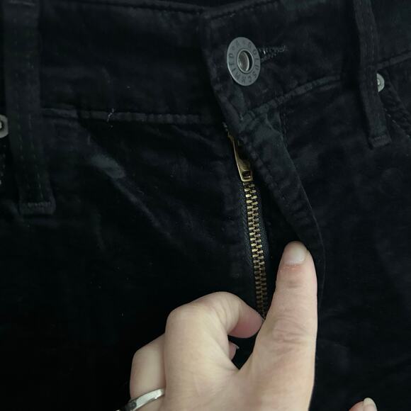 Adriano Goldschmied Women's Farrah Skinny High Rise Black Velvet Pants 27 NWOT - Picture 4 of 9